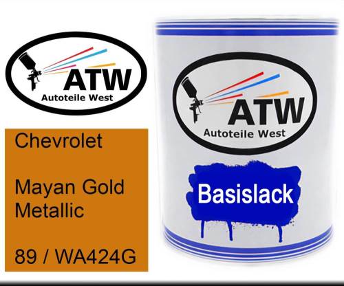 Chevrolet, Mayan Gold Metallic, 89 / WA424G: 1L Lackdose, von ATW Autoteile West.